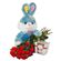red roses with plush toy and chocolates. Sofia